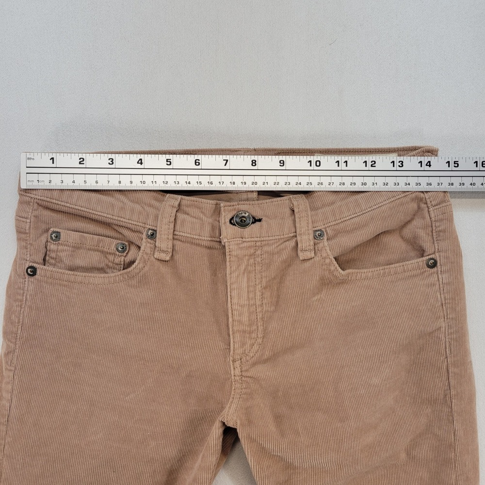 Rag & Bone Corduroy Pants Womens 27 Tan Slim Stretch Cords - Picture 8 of 11